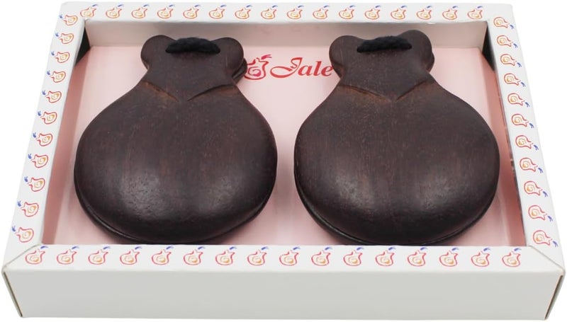 Jale Professional Flamenco Spanish Castanets - Palo Santo Hardwood, Dark Brown Finish, Authentic Sound, Made in Spain for Performances & Advanced Dancers - Image 4